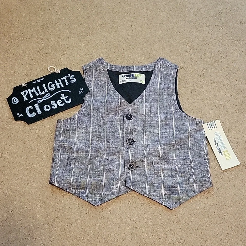Genuine Kids from Oshkosh B'gosh Vest 18 months New Gray